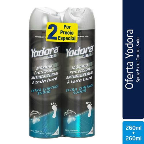 Desodorante Yodora Aerosol Extcont Sudor 2 Frasco X 260 Ml Precio Especial Tecnoquímicas