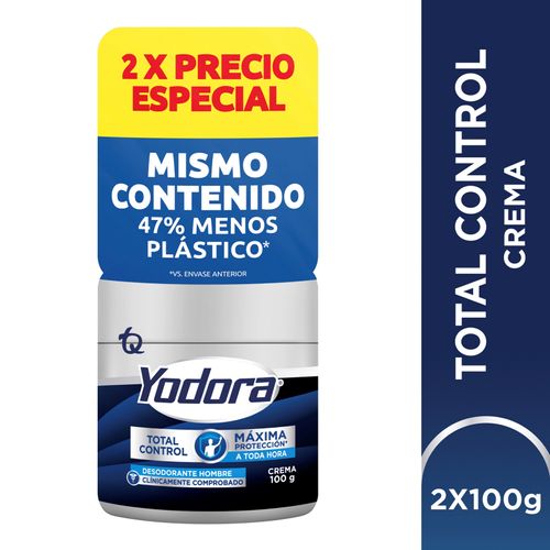 Desodorante Yodora Crema Total Control 2 Pote X s 100 Gr Precio Especial Tecnoquímicas