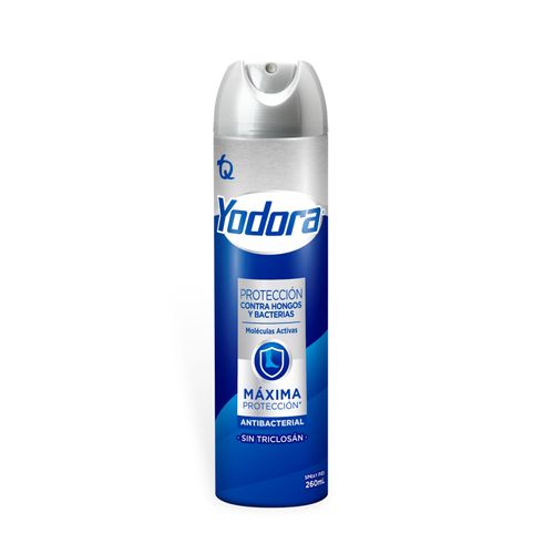 Desodorante Yodora Spray Pies Antibacterial Frasco X 260 Ml Tecnoquímicas