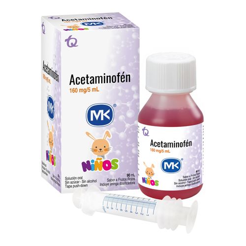 Acetaminofén Mk Jarabe 150 Mg/5 Ml Frasco X 90 Ml Tecnoquímicas