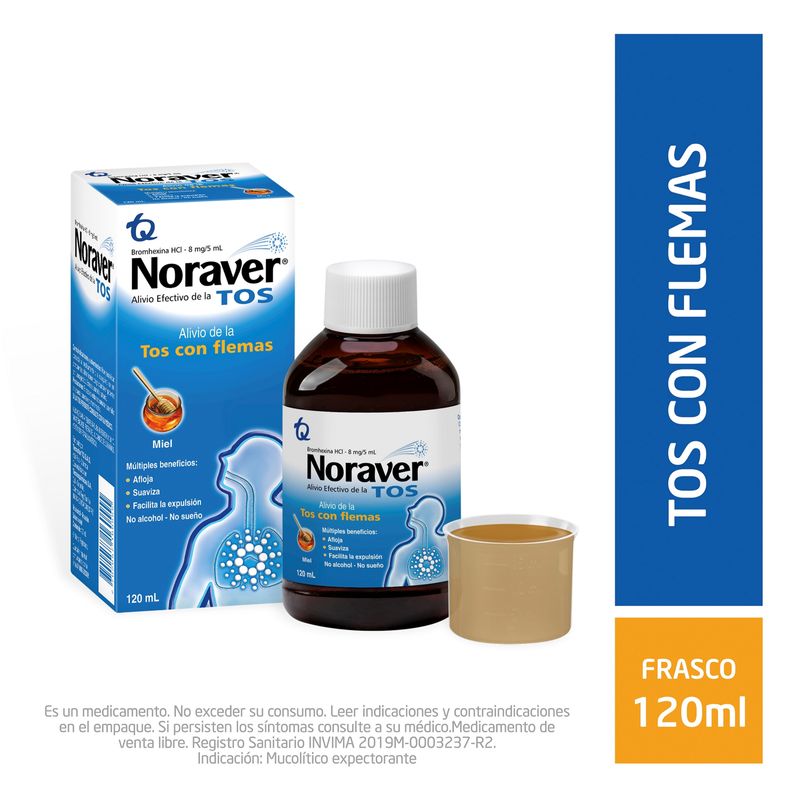 Noraver Tos Miel Jarabe 120 ml Adulto