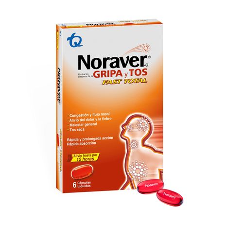 Noraver Gripa Fast Total Caja X 6 Cápsulas Tq