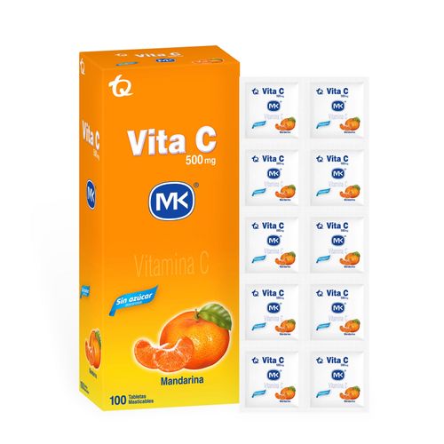 Vita C Mk 500 Mg Mandarina Caja X 100 Tabletas Tecnoquímicas