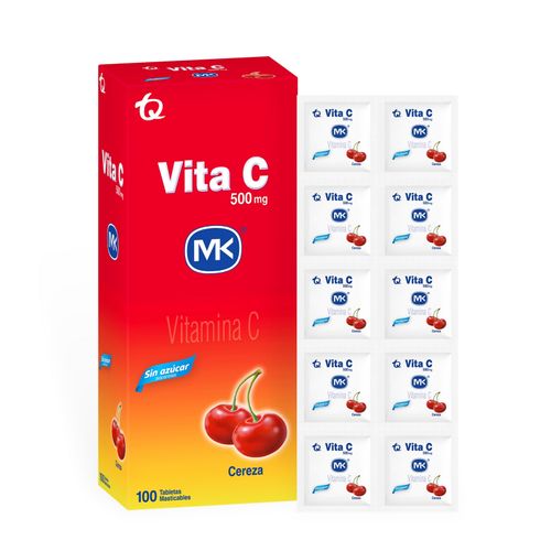 Vita C Mk 500 Mg Cereza Caja X 100 Tabletas Tecnoquímicas