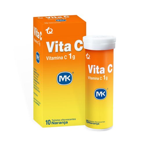 Vitac Naranja Mk Ácido Ascórbico 1G Tubo X 10 Tabletas Efervescente Tecnoquímicas