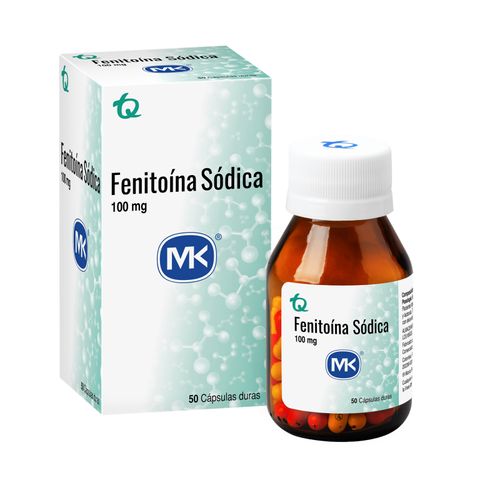 Fenitoina Sódica Mk 100 Mg Frasco X 50 Cápsulas Tecnoquímicas