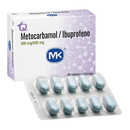 Metocarbamol+Ibuprofeno Mk 500/200Mg Caja X 30 Tabletas Tecnoquímicas