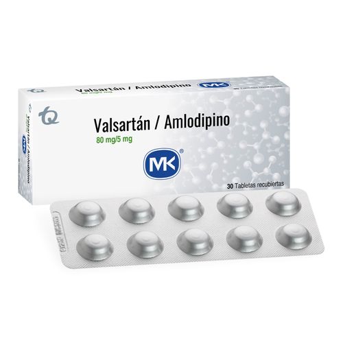 Valsartan Amlodipino Mk 80/5 Mg Caja X 30 Tabletas Tecnoquímicas
