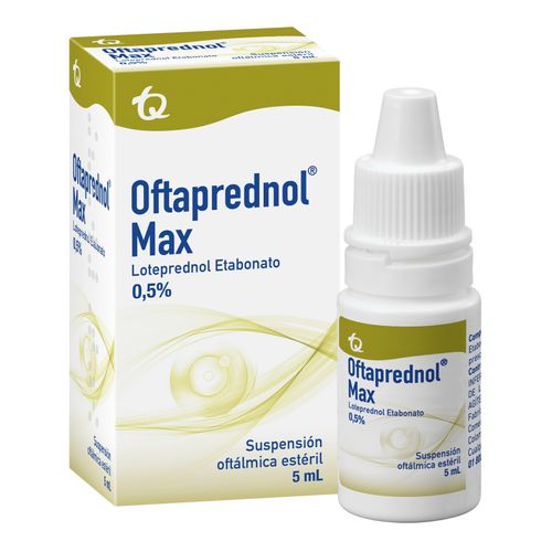 Oftaprednol Max Loteprednol Etabonato 5 Mg Solución Oftálmica Frasco X 5 Ml Tecnoquímicas