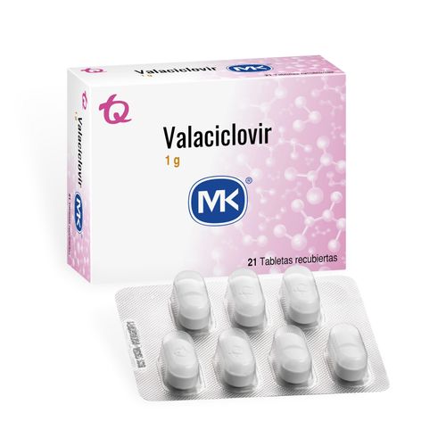 Valaciclovir Mk 1G Caja X 21 Tabletas Tecnoquímicas