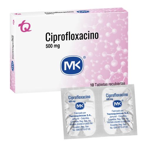 Ciprofloxacina Mk 500 Mg Caja X 10 Tabletas Tecnoquímicas
