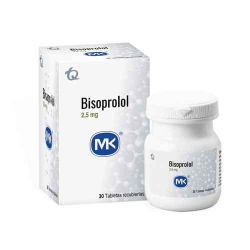 Bisoprolol 2.5 Mg Frasco X 30 Tabletas Mk