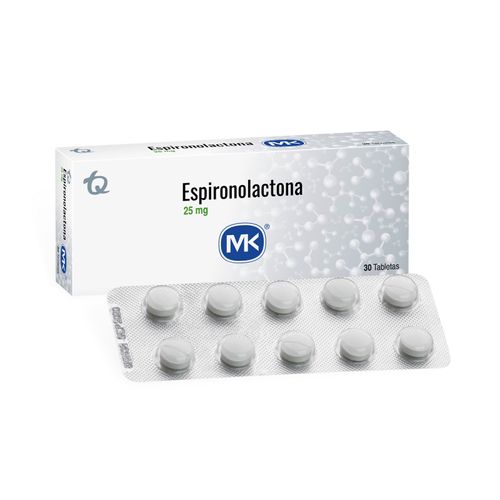 Espironolactona Mk 25 Mg Caja X 30 Tabletas Tecnoquímicas