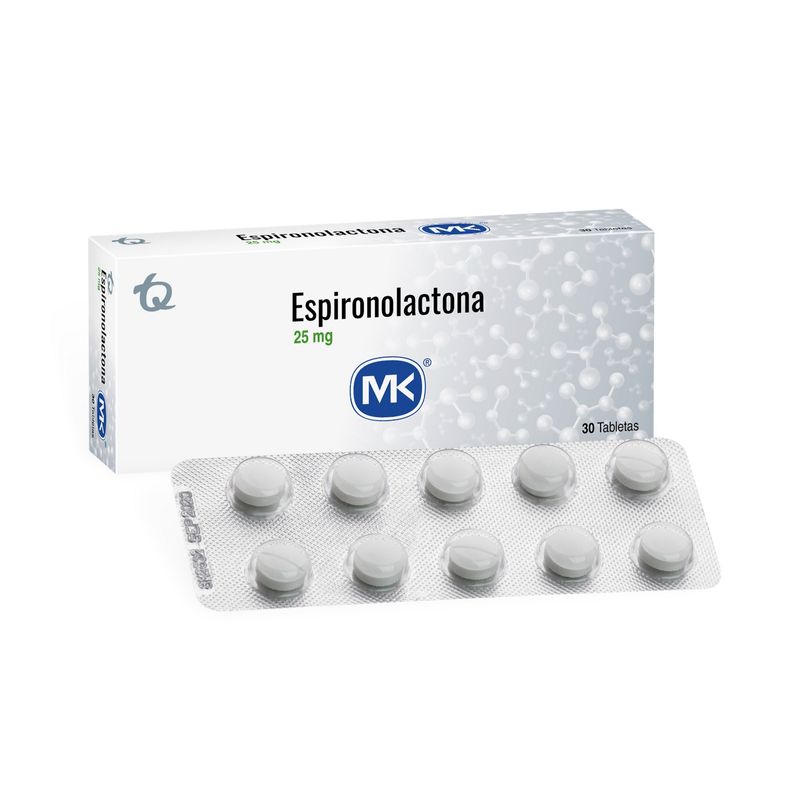 Espironolactona 25 Mg Caja X 30 Tabletas Mk