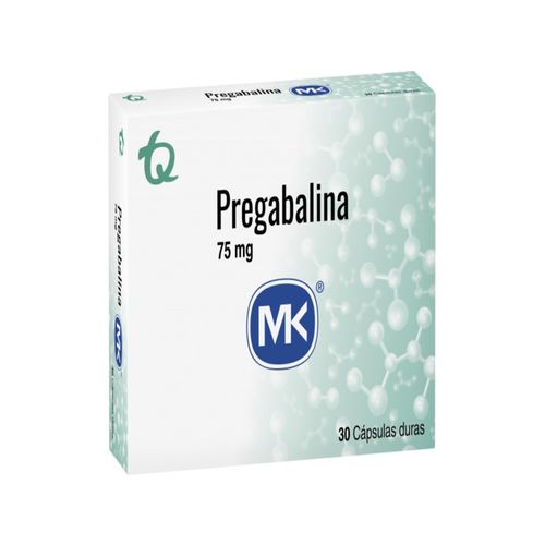Pregabalina 75 Mg Caja X 30 Cápsulas Mk
