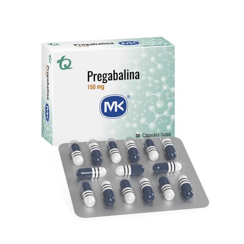 Pregabalina 150 Mg Caja X 30 Cápsulas Mk