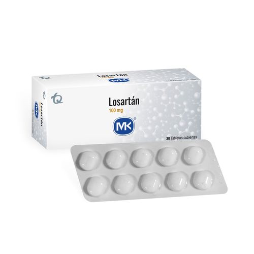 Losartan Mk 100 Mg Caja X 30 Tabletas Tecnoquímicas