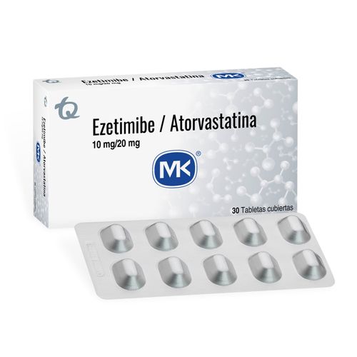 Ezetimiba/Atorvastatina Mk 10 Mg/20 Mg Caja X 30 Tabletas Tecnoquímicas