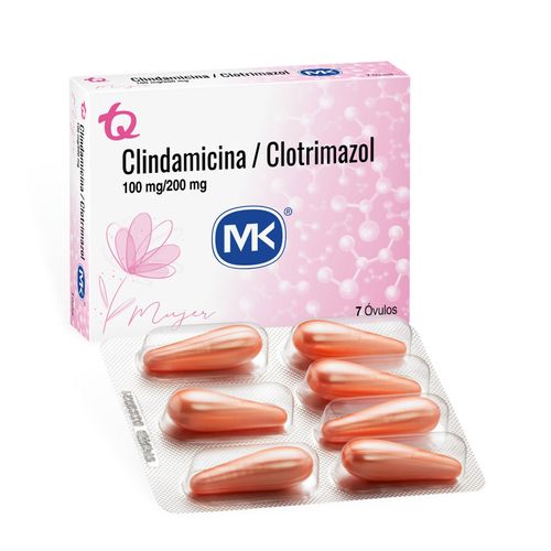 Clindamicina + Clotrimazol Mk Caja X 7 Óvulos Tecnoquímicas