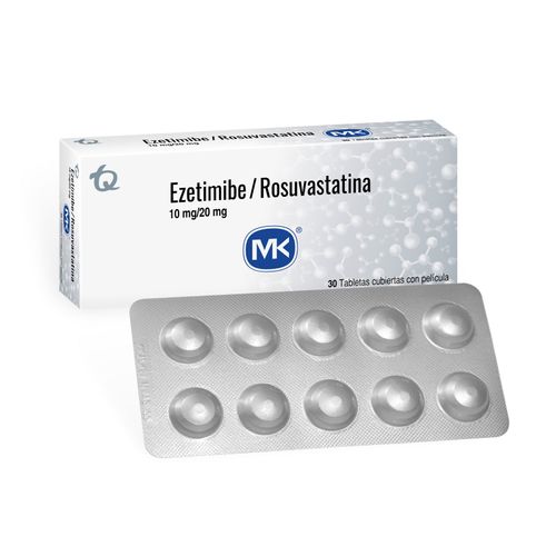 Rosuvastatina 20 + Ezetimibe Mk 10 Mg Caja X 30 Tabletas Tecnoquímicas