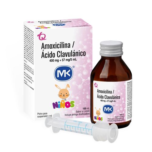 Amoxicilina Ácido Clavulánico 400/57 Mg Dosif Fco 100 Ml