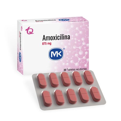 Amoxicilina Mk 875Mg Caja X 20 Tabletas