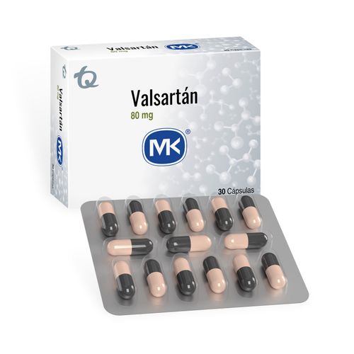 Valsartan 80 Mg Caja X 30 Tabletas Mk