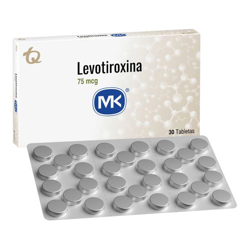 Levotiroxina 75 Mcg Caja X 30 Tabletas Mk