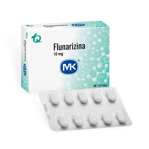 Flunarizina 10 Mg Caja X 30 Tabletas Mk