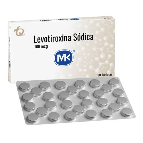 Levotiroxina 100 Mcg Caja X 30 Tabletas Mk