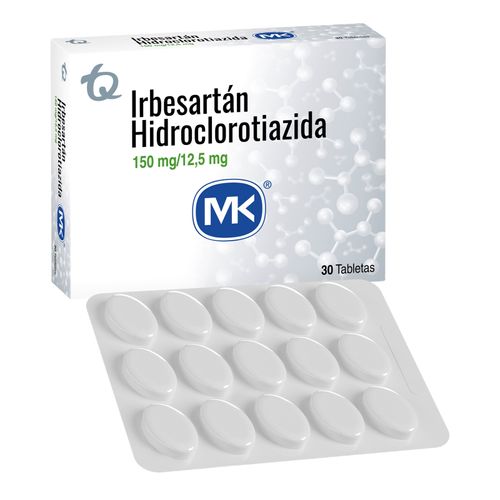 Irbesartan Hct 150/12.5 Mg Caja X 30 Tabletas Mk