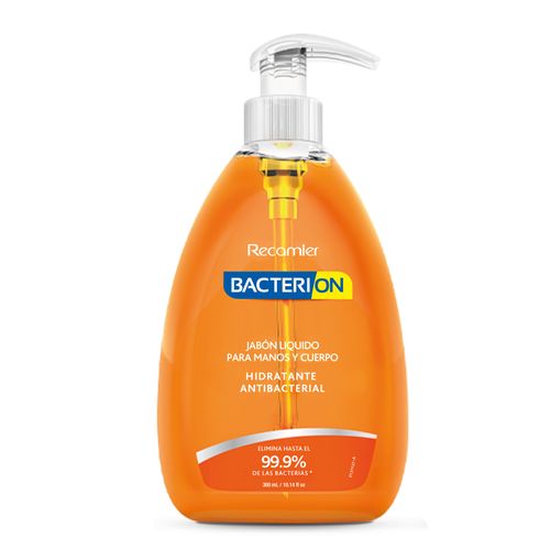 Jabón Líquido Antibacterial Bacterion Valvula Frasco X 300 Ml Recamier