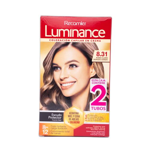Tinte Luminance Rubio Claro Cenizo Dorado Tubo X Estuche 8.31 Recamier