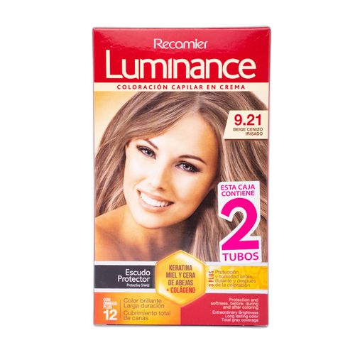 Tinte Luminance Rubio Cenizo Iriz Doble Tubo X Estuche 9.21 Recamier