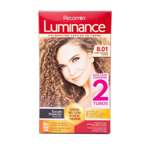 Tinte Luminance Rubio Cenizo Doble Tubo X Estuche 8.01 Recamier