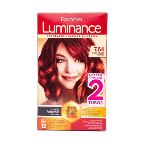 Tinte Luminance Rubio Rojo Cobre Dorado Tubo X Estuche 7.64 Recamier