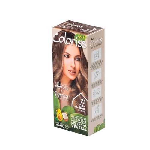 Tinte Coloriss Rubio Medio Cenizo Estuche 7.1 Recamier