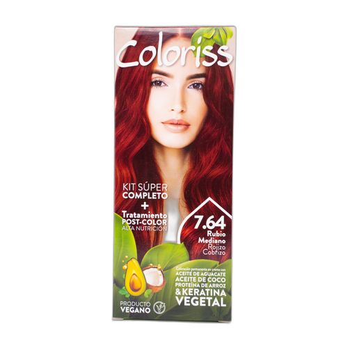 Tinte Coloriss Rubio Medio Rojo Cobrizo Estuche 7.64 Recamier
