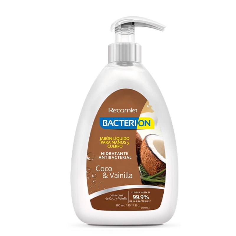 jabon-liquido-antibacterial-bacterion-vainilla-coco-frasco-x-300-ml-recamier