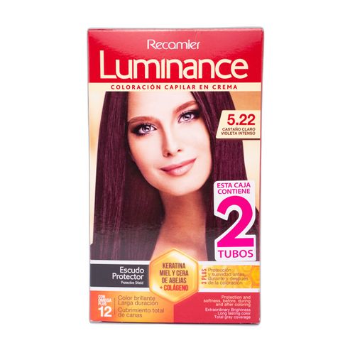 Tinte Luminance Castaño Claro Violeta Doble Tubo X Estuche 5.22 Recamier