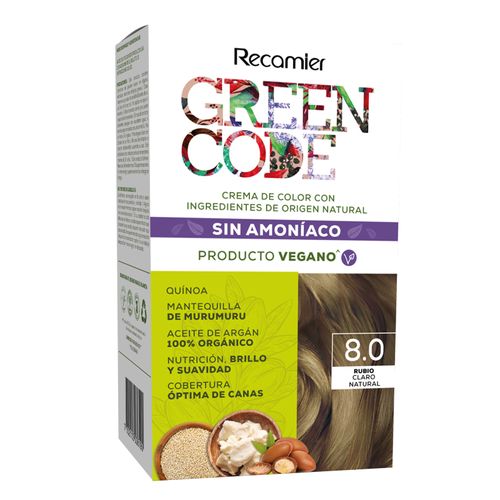 Tinte Green Code Rubio Claro Natural Estuche 8.0 Recamier