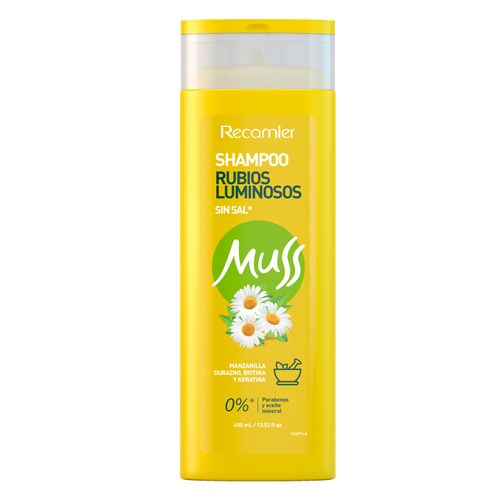 Shampoo Muss Rubios Frasco X 400 Ml Recamier