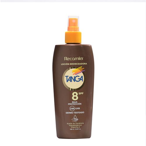 Bronceador Tanga Spf 8 Loción 185 Ml Recamier