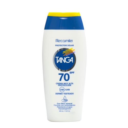 Bloqueador Tanga Spf 70 Adultos Crema 220 Ml Recamier