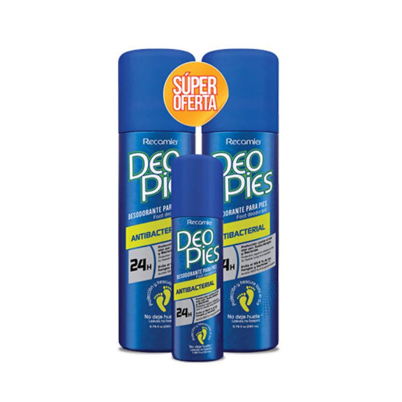 desodorante-deo-pies-antibacterial-spray-260-ml-2-unidades-precio-especialecial---deo-pies-50-ml-recamier