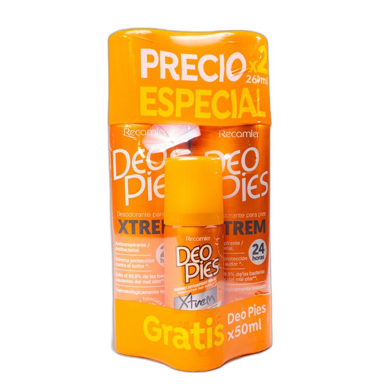 desodorante-deo-pies-xtrem-spray-260ml-2unidades---deo-pies-50-ml-precio-especial-recamier