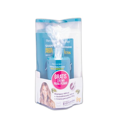 Shampoo Muss Rizos + Acond Frasco X 400Ml Crema Para Peinar 300 Ml Recamier