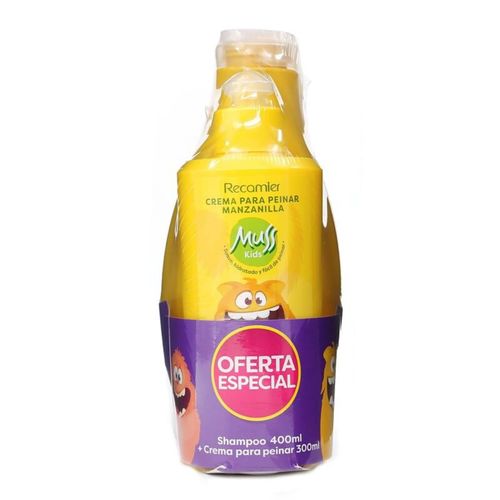 Shampoo Muss Kids Manzanilla + Crema Para Peinar Frasco X 300 Ml Recamier