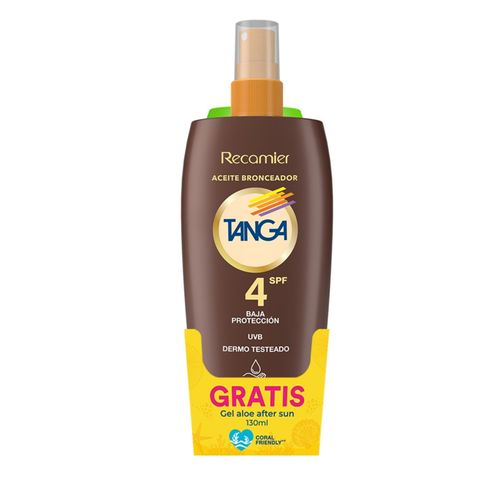 Bronceador Tanga Spf 4 Aceite 185 Gratis Gel Afs 130Ml Oferta Recamier