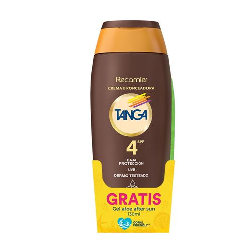 Bronceador Tanga Spf 4 Crems 220 Ml Gratis Gel Afs 130 Ml Oferta Recamier